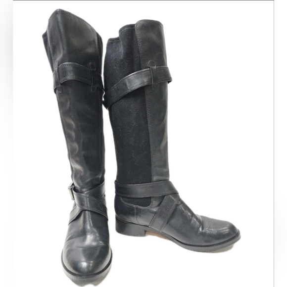 COLE HAAN Women's Knee High Equestrian Riding Boots NIKEAIR Soles 9B - Picture 1 of 8